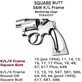Smith Wesson K-L-X Frame Round Or Square Butt .38 .357 .500 Handle Grip Grips