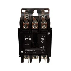 C25DNJ350T - Cutler Hammer 50A 600V 3-Pole Definite Purpose Contactor with 24V C