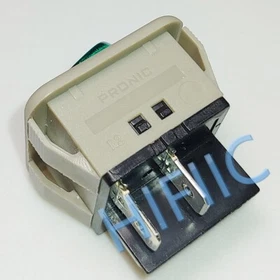   4 Pins Green Lamp 10A 250VAC 15A 125VAC R2 Square Power Rocker Switch
