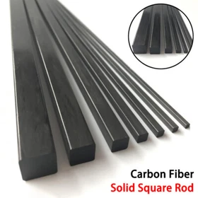 Black Carbon Fiber Solid Square Bar Rod 2-8mm Square Stick For RC Airplane Model