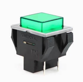 KD4 Square Push Button Switch Self-resetting 15A 250VAC Red Green 4 Pin 26*22MM