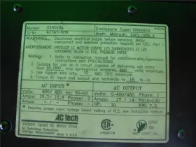 Q14010A AC TECHNOLOGY Drive #3