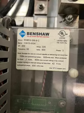 RSM10-200-6-C BENSHAW Solid Motor Control #3
