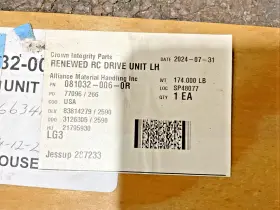 081032-006-0R CROWN Integrity Renewed Drive Unit Lh