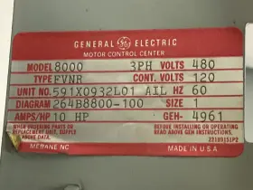 FVNR-8000 ELECTRIC General Mcc Starter #3