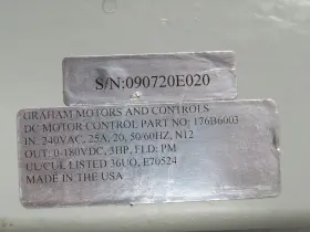 176B6003 GRAHAM MOTORS AND CONTROLS Control Drive #3