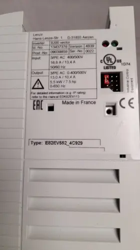E82EV552 LENZE AMERICAS Dimmer Plc #3