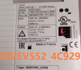 E82EV552 LENZE AMERICAS Dimmer Plc