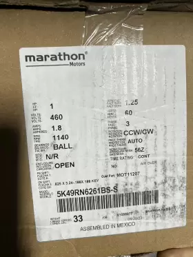 5K49RN6261BS MARATHON Motor Rpm Trane Smith