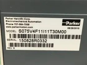 S075V4F11I11T30M00 PARKER Servo Drive #3