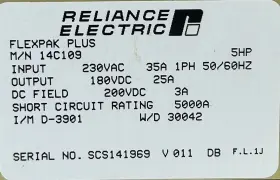 14C109 RELIANCE ELECTRIC Flexpak Drive #2