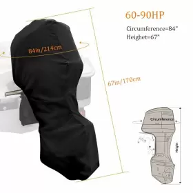 DS-OMC-3 SOFTCLUB Outboard Motor Cover Waterproof #2