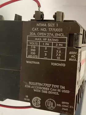 T77U031 SYLVANIA Motor Starter #2