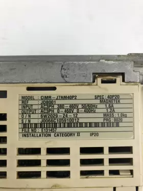 CIMR-J7AM40P2 YASKAWA Servo Drive Gpd Phase #3