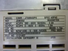 CIMR-J7AM40P4 YASKAWA Drive Dent #2