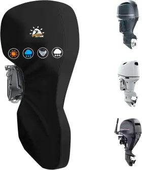 OBC-F-100150-BLK ZETTUM Outboard Motor Cover Boat Waterproof