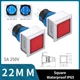22mm SPDT/DPDT5A250VAC Silvery Square LED illuminated Plastic Push Button Switch
