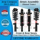 Monroe OEM Front & Rear Strut For 2012-2017 Jeep Compass 2WD/4WD Lifetime Warrn.
