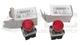 LOT OF 2 NEW AUTOMATION DIRECT GCX1231-24L PUSH BUTTON RED W/ ECX1050