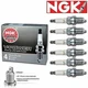 6 Pcs V-Power Spark Plugs NGK 2001-2006 for Hyundai Santa Fe 2.7L V6 Kit
