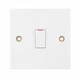 Selectric Square LG220 20A 250VAC DP switch with optional cable outlet white new