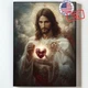 Sacred Heart of Jesus, Jesus Wall Art, Poster Jesus, Christian Prints, UNFRAMED