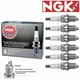 6 Pcs V-Power Spark Plugs NGK 2001-2006 for Hyundai Santa Fe 2.7L V6 Kit