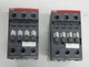(2) ABB AF26-30-00-11 Contactor 3 pole 45 amp 600v Coil 20-60VDC NEW