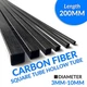 Black Carbon Fiber Square Tube Pipe Square Hole 3mm-10mm Hollow Tube RC Model