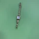 4C Gold Square Dial Watch Model 4C Timepiece Womens Wristwatch Gold Tone