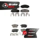 Front Rear Ceramic Brake Pads Kit For 2008-2009 Honda Accord 2009-2010 Acura TSX