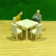 Ekstra Model 5 Sets of O Scale 1:50 a Square Table & 4 Chairs - Colors Available