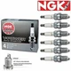 6 Pcs V-Power Spark Plugs NGK 2001-2006 for Hyundai Santa Fe 2.7L V6 Kit