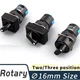 16mm 2/3Position 5A 250VAC Maintain/Return 2NO 2NC Round Plastic Selector Switch